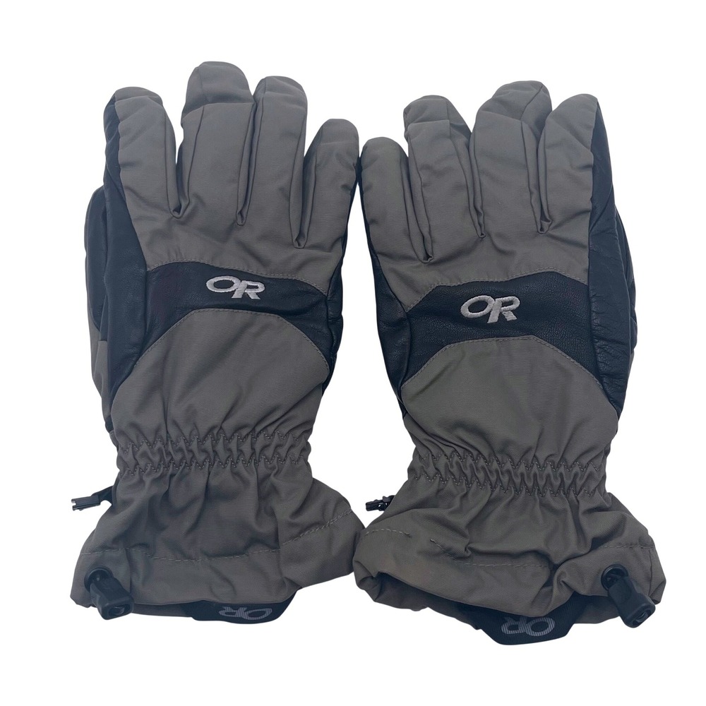Outdoor Research OR Circadia‎ Gloves Mens XL Olive Green Leather Palm Winter Ski